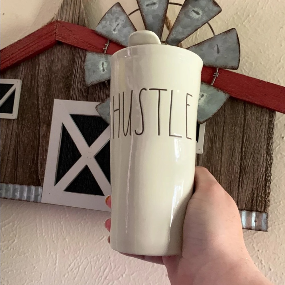 Rae Dunn hustle coffee tumbler